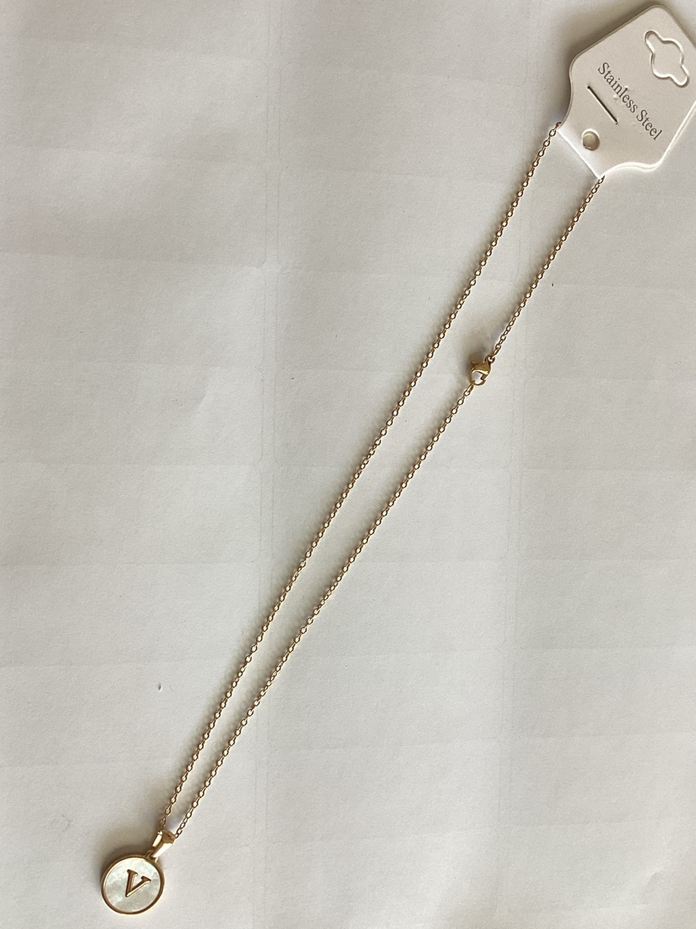 Gold Initial V Pendant Necklace - Women Jewelry